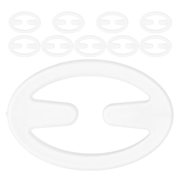 YEAHIBABY 10 Pcs White Bra Shoulder Strap Clips Plastic AntiSlip Bra Buckle for Women to Keep Straps in Place