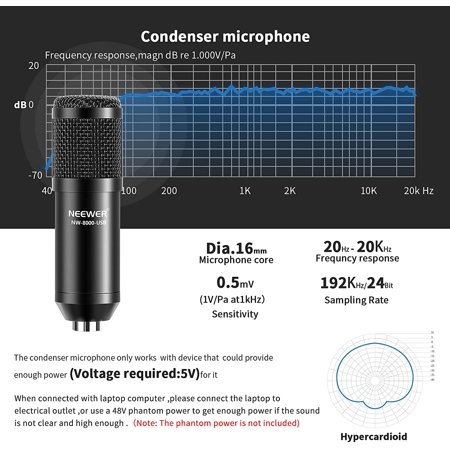 Plannu Usb Microphone Kit Plug Play 192khz 24 Bit Supercardioid Condenser Mic With Boom Arm And Shock Mount For Youtube Vlogging Gaming Podcasting And Zoom Calls Nw 8000 Usb Black Walmart Canada