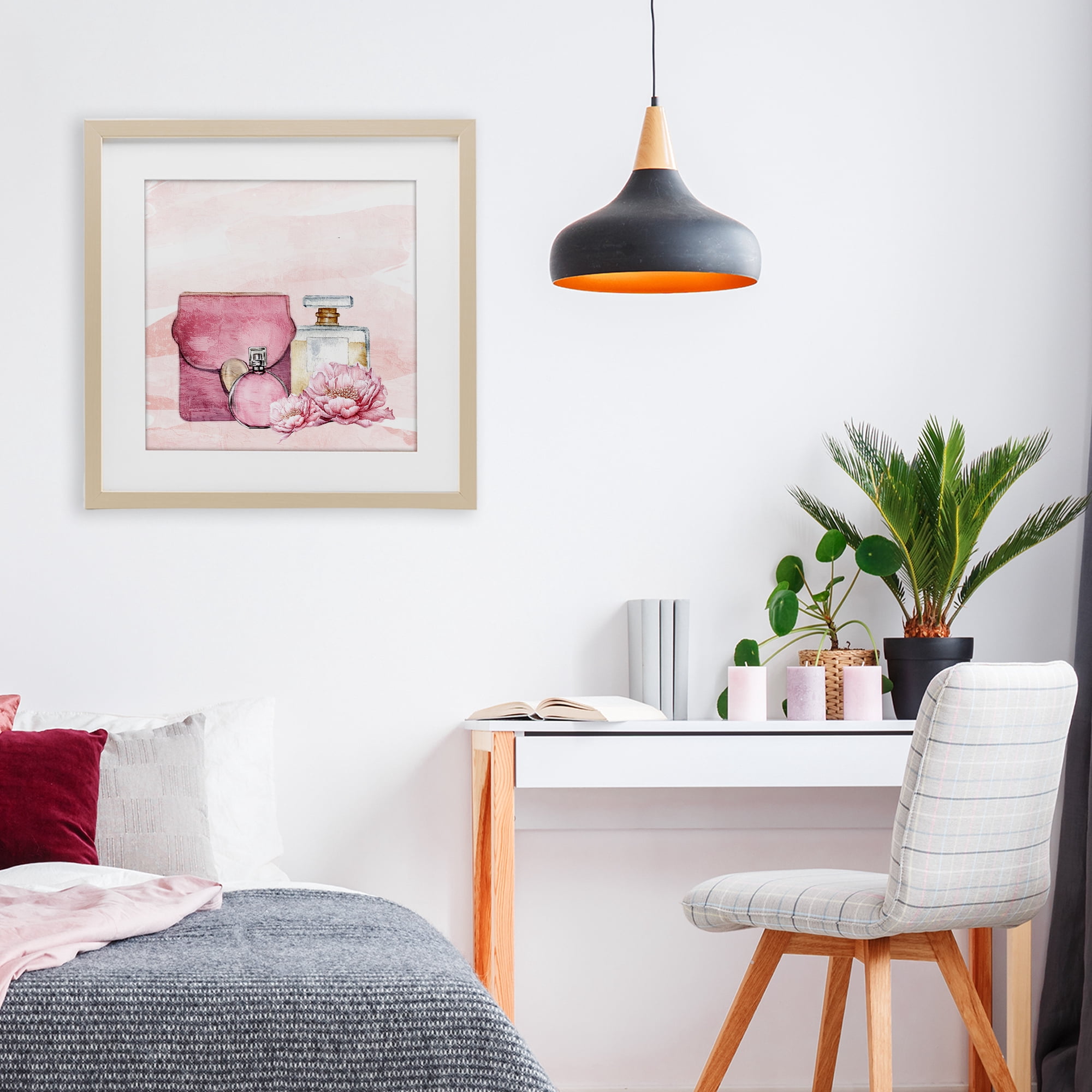 Stupell Industries Blush Glam Time Collection Birch Framed Print Under Glass, design by Kim Allen
