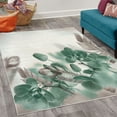 thumbnail image 2 of Tropical Decorative Rug, Exotic Orchids Blossom Leaves on Blurred Background Floral Themed Modern Art, Quality Carpet for Bedroom Dorm and Living Room, 6 Sizes, Jade Green, by Ambesonne, 2 of 4