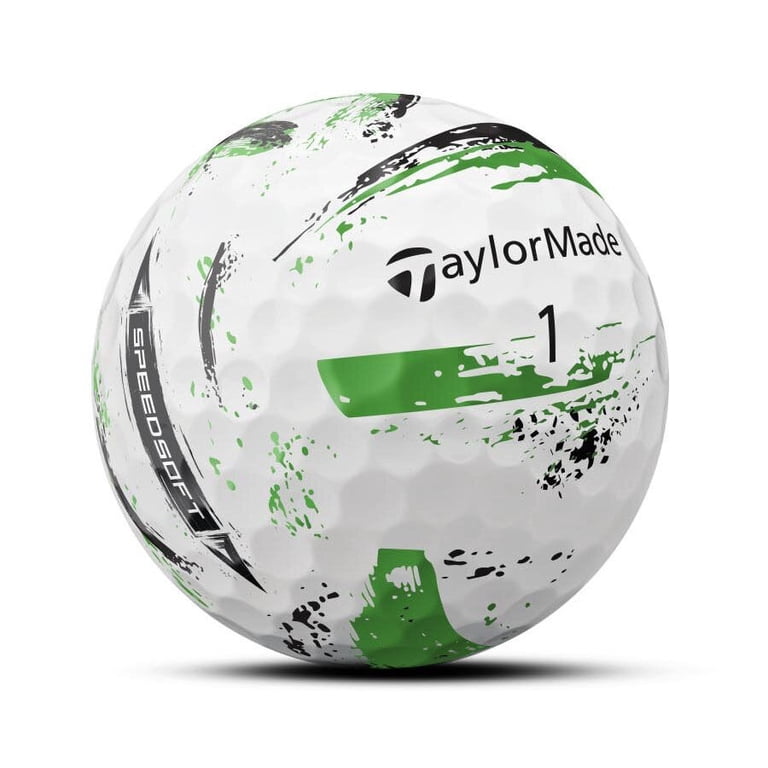 TaylorMade, SpeedSoft Ink Golf Balls, 12pk, Green, High-Visibility