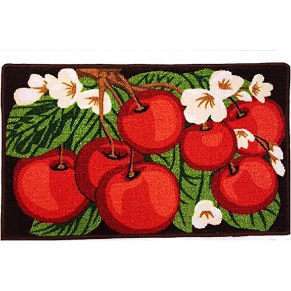 2PC KITCHEN RUG CHERRY