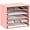 Pink, variant on Wood Desk Organizer, 5 Tier Paper File Organizer for Desk, Wooden Desktop Organizer, Paper Letter Literature Mail Sorter, for Office School & Home Organization, Black