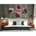 thumbnail image 5 of Red Rose Bedroom Wall Decor Black and White Wall Art Modern Flowers Pictures for Couples Bedroom Wall Decor Romantic Paintings for Wall Decorations Red Canvas Kitchen Decor and Accessories, 5 of 6