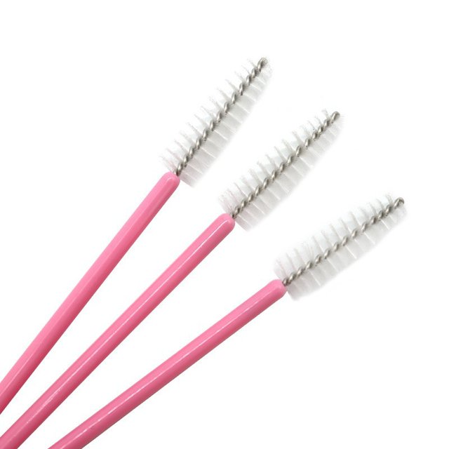 Mini cepillo de nailon desechable, portátil, de color, para pestañas, en espiral, para cejas, cepillo de pestañas, peine de maquillaje