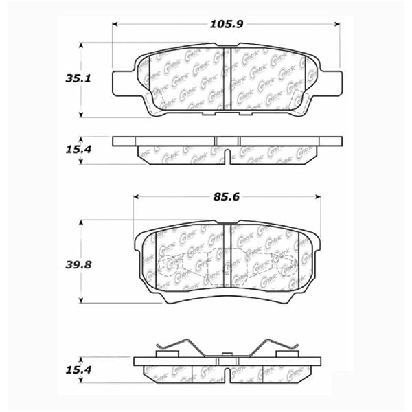 GOPARTS Replacement for 20052006 Mitsubishi Outlander Rear Disc Brake