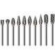 thumbnail image 2 of Juego de fresas de carburo compatible con herramienta rotativa, 10 piezas, brocas para molinillo de troquel, lima rotativa con vástago de 1/8 pulgadas, accesorios para herramientas para accesorio, 2 of 5