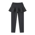 thumbnail image 3 of GYRATEDREAM Kids Girls Footless Leggings with Ruffle Tutu Skirt Fleece Lined Warm Thick Pantskirt Pants Tights 3-11Years, 3 of 6