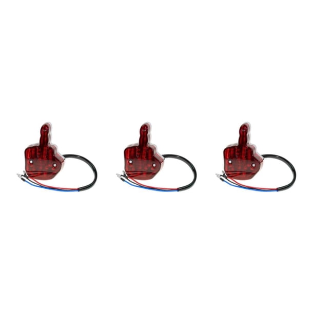 Speravity Unique Middle Finger Motorcycle Taillight Tail Lamp 12V LED Light Rear Brake Type1 NO1
