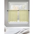 thumbnail image 5 of Yellow Striped Tier Curtains 36 Inch Length,Sheer Curtains for Bedroom Living Room Window Modern Simple Farmhouse Beige Vintage Rod Pocket Drapes Kitchen Curtains Small Half Window 27.5"x36" 2 Panels, 5 of 6