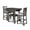 Gray, variant on New Classic Furniture Gia Solid Wood Counter Drop Leaf Table w/ Chairs in Ebony