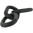 thumbnail image 5 of 23" x 3" Black Wood Distressed Matte 3 Link Chain Sculpture, by DecMode, 5 of 9