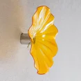 thumbnail image 3 of Longree 1PC Modern Hand Blown Gass Wall Art Platter, 12 Inch Diameter, Gold Yellow Accent, 3 of 8