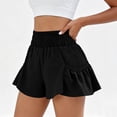 thumbnail image 4 of Favoffer Women's High Waist Running Shorts Quick Dry Liner Breathable Loose Yoga Bottom Athletic Short Pants for Gym Training Jogging, 4 of 6