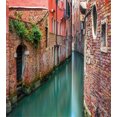 thumbnail image 2 of Ambesonne Venice Duvet Cover Sets, Scenic Canal Buildings, 2-King, Jade Green Dark Coral, 2 of 6