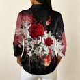 thumbnail image 4 of Garbnen Halloween Women's Polo Shirts Funny Pumpkin Ghost Moon Women Golf Shirts Fall Winter 3/4 Length Sleeve Womens Pullover Gray M, 4 of 4