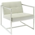 thumbnail image 2 of Modway Hover Upholstered Vinyl Lounge Chair in White, 2 of 4