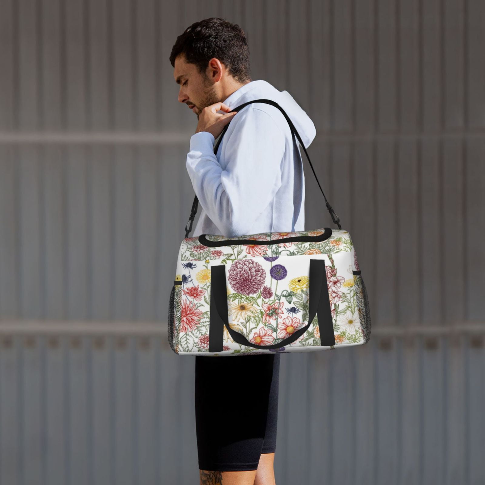 Fuzoiu Autumn Garden Print Travel Duffle Bag,Carry On Tote Bags,Duffel Bag,Sport Gym Bag, Hospital Bag for Labor and Delivery, Overnight Bag,Luggage Bag