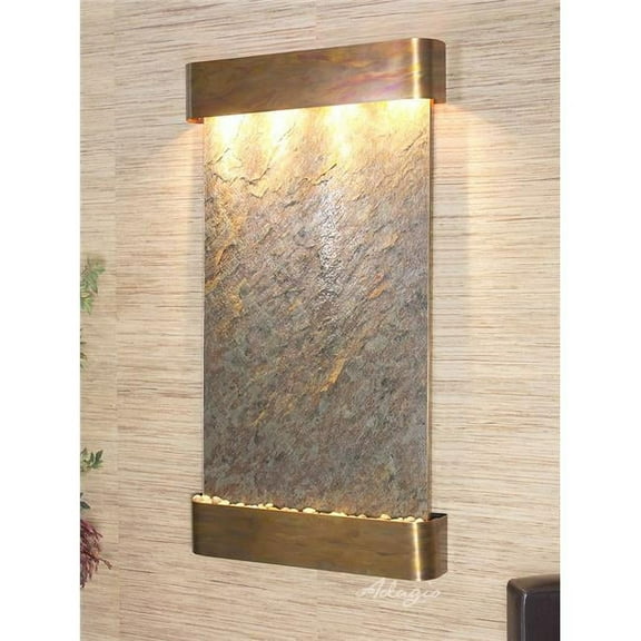 Adagio SFR1012 Summit Falls Round Wall Fountain - Rustic Copper-Green-Featherstone