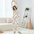 thumbnail image 5 of FORMRS Womens Pajama Set Long Sleeve Top and Pants with Pockets Soft Comfy Lounge Sleepwear, Sizes S-2XL, Polka Dot, 5 of 7