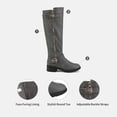 thumbnail image 3 of Botas Altas Hasta la Rodilla para Mujer DREAM PAIRS con Pantorrilla Ancha Gris 43 cm, 3 of 6