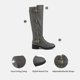 thumbnail image 3 of Botas Altas Hasta la Rodilla para Mujer DREAM PAIRS con Pantorrilla Ancha Gris 43 cm, 3 of 6