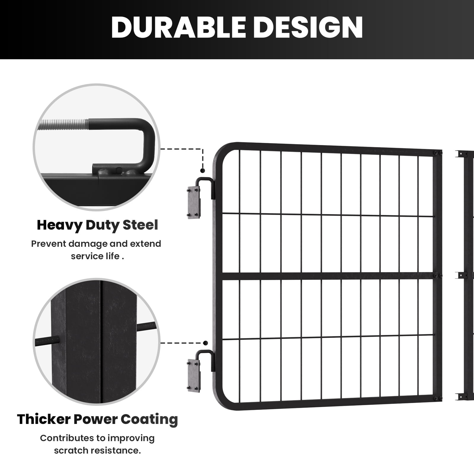 Horse Stall Barrier, Two Way Opening Capability, 48x24 Inches Format, Horse Stall Gate, Horse Stall Opening Guard, Ideal for Aisle, Horse Stable, Wash Rack