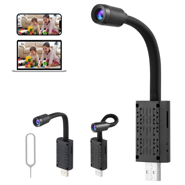 Cámara de seguridad de 1080p Cámara de espía inalámbrica con detección de movimiento de visión nocturna Monitoreo remoto para el hogar