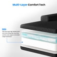 thumbnail image 5 of 141" Super Large High Backrest Sectional Sofa&Couch，U-Shaped Soft Corduroy Modular Boneless Sofa with Deep Seat for Living Room Bedroom, Black, 5 of 11