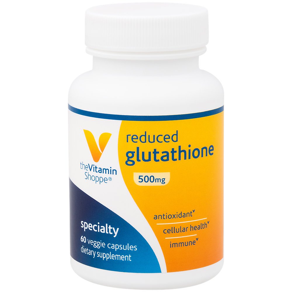 The Vitamin Shoppe Reduced Gluthathione 500MG, Antioxidant Supplement