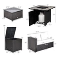 thumbnail image 3 of Gymax 5PCS Patio Furniture Set w/30 Inches Gas Fire Pit Table Cushions Storage Box, 3 of 10