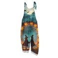 thumbnail image 2 of Plus Size Halloween Boho Overalls for Women Print Linen Jumpsuits 2026 Spaghetti Strap Rompers, 2 of 7