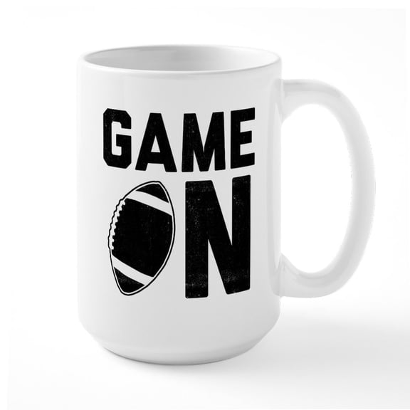 CafePress - Game On - 15 oz Ceramic Large White Novelty Mug
