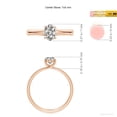 thumbnail image 5 of ANGARA Natural 0.76 Ct. Diamond Solitaire Engagement Ring in 14K Rose Gold for Women (Ring Size: 3), 5 of 10