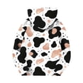 thumbnail image 7 of CINVREST Teen Girls Cow Print Hoodie Faashion Long Sleeve Hooded Pullover Top Warm Casual Oversized Hoodie With Pocket (13 Years, Brown-02), 7 of 7