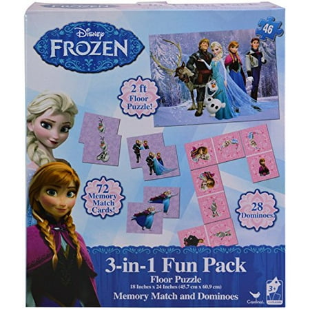 Disney S Frozen 3 In 1 Fun Pack Floor Puzzle Memory Match Dominoes