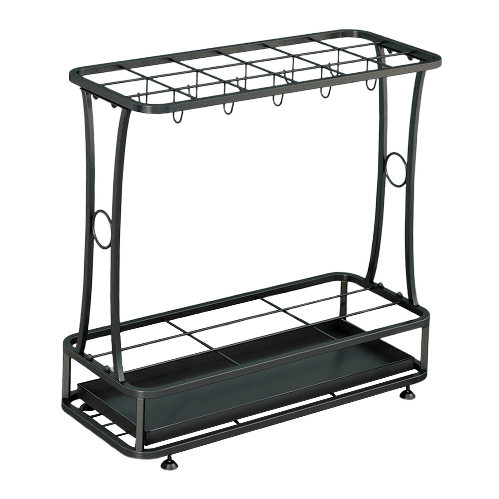Fiocias Iron Umbrella Holder with Removable Drip Tray Umbrella Storage Rack for Entryway 18 Hole