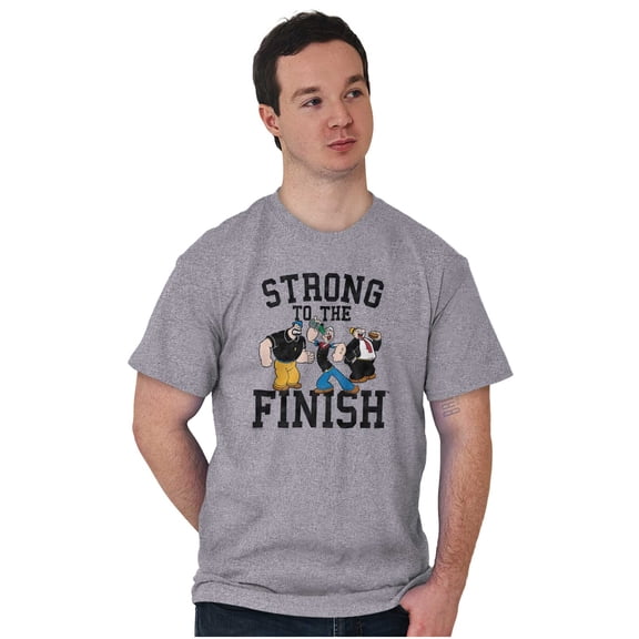 Popeye And Crew Strong To The Finish Men's Graphic T Shirt Tees Brisco Brands S