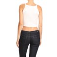 thumbnail image 2 of Womens Casual Vest Stretch Rib Knit Cropped Yoga Sleeveless High Elastic Tank Tops, 2 of 6