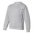 thumbnail image 5 of Hanes- Crewneck Sweatshirt for Youth | Long Sleeve Pullover Fleece Ecosmart&nbsp;Warmth Sweater in Light Steel color, 7.8oz, 50/50 Cotton/Polyester, Pack 2, Size XS, 5 of 6