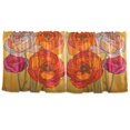 thumbnail image 7 of Yayeee Kitchen Curtains Tier Set of 2 Light Filtering 57"x24" Over Sink Window Panels, Orange Abstract Floral, 7 of 7