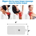 thumbnail image 3 of LiteTour - Paquete de 10 electrodos TENS grandes (conectores a presión de 3,5 mm), alta conductividad, reutilizables, para masajeador TENS y estimulación muscular, 3 of 5