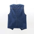 thumbnail image 3 of Women's Denim Vest Women's Short Everything Slim Fit Korean Version Jacket Vest Neon Half Zip Women S Vest Juniors Flannel Vest Vest Coats for Women Vest Zippers Coat Dress Metallic Vest And Sweaters, 3 of 3
