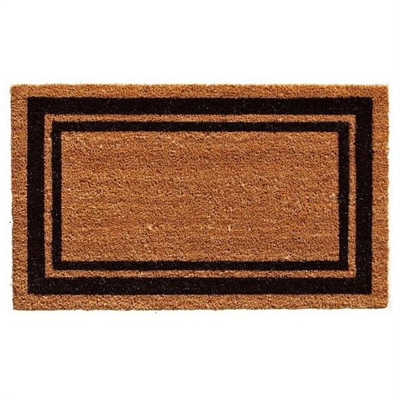 24 x 36 in. Black Border Rectangular Doormat, Natural