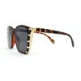 thumbnail image 3 of Womens Ornate Metal Side Jewel Butterfly Diva Sunglasses Tortoise Black, 3 of 4