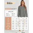 thumbnail image 4 of Dokotoo Women Casual Crewneck Sweatshirts Side Split Solid Color Long Sleeve Fall Pullover Athletic Loose Sweatshirt XL US16-18, 4 of 13