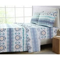 thumbnail image 4 of SHILIU-Floral Print Sheet Set King, 4 Piece Soft Boho Microfiber Bedding Sheets Extra Deep Pocket, 4 of 4