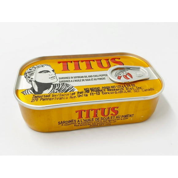 Sardines, in Spicy Soybean Oil, Whole, Canned, 125 g