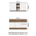 thumbnail image 3 of Cocina Integral MADESA Glamy 150cm Marrón/Blanco, 3 of 5