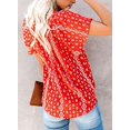 thumbnail image 2 of Nouveau T-Shirt Boho à Volants pour Femmes, Imprimé Floral Élégant, Col en V, Manches Courtes, Bandage, 2 of 2
